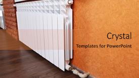  Presentation with room - Audience pleasing slides consisting of heating-radiator-in-room backdrop and a gold colored foreground