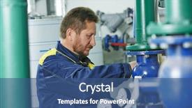  Presentation with fire system - Presentation featuring heating system open the valve background and a ocean colored foreground