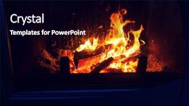  Presentation with fire - Amazing presentation theme having heating warmth fire and cosiness backdrop and a black colored foreground