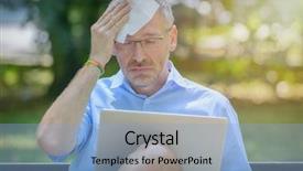  Presentation with tissue - Amazing slide set having heatwave - man suffers from heat while backdrop and a light blue colored foreground