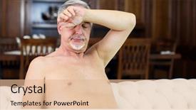  Presentation with weather - Beautiful PPT layouts featuring heatwave - naked senior man suffering backdrop and a lemonade colored foreground