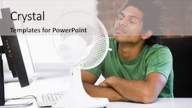  Presentation with electric fan - Amazing slides having heatwave - office working with electric fan backdrop and a light gray colored foreground