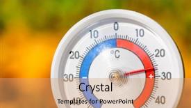  Presentation with hot thermometer - Presentation with heatwave - outdoor thermometer with celsius scale background and a coral colored foreground