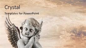  Presentation with condolence - Slides having heaven background for a condolence background and a lemonade colored foreground