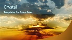  Presentation with heaven hell - Amazing PPT layouts having heaven hell - dramatic sunset backdrop and a ocean colored foreground