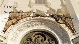  Presentation with heaven christian - PPT theme with heaven hell - fragment of external furniture background and a coral colored foreground