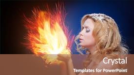  Presentation with heaven hell - Amazing presentation theme having heaven hell - frozen girl hold a falme backdrop and a coral colored foreground