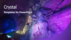  Presentation with caves - Audience pleasing slide deck consisting of heaven hell - teng long caves in lichuan backdrop and a navy blue colored foreground