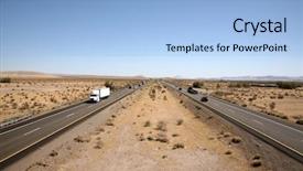  Presentation with interstate freeway - Presentation design featuring heaven hell - unique view of the interstate background and a light blue colored foreground