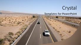  Presentation with interstate freeway - Presentation design with heaven hell - unique view of the interstate background and a light blue colored foreground