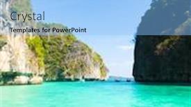  Presentation with heaven - Amazing presentation theme having heaven horizon lagoon mountains backdrop and a light blue colored foreground