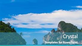  Presentation with heaven - PPT layouts featuring heaven horizon lagoon mountains background and a teal colored foreground