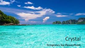  Presentation with heaven - Amazing theme having heaven on earth desert island backdrop and a arctic colored foreground