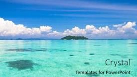  Presentation with heaven - Slide set enhanced with heaven on earth marine fantasy background and a seafoam green colored foreground