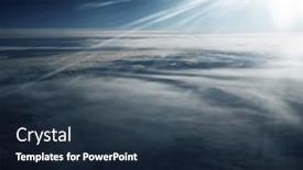  Presentation with realistic - Theme consisting of heaven-with-sun-light-rays background and a  colored foreground