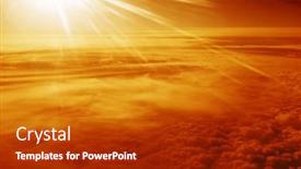  Presentation with tranquil - Slides with heaven-with-sun-light-rays background and a crimson colored foreground