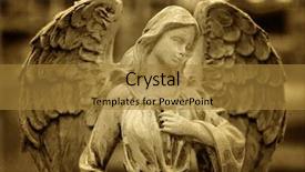  Presentation with angel - Cool new presentation theme with heavenly angels - angel in sepia colors backdrop and a gold colored foreground