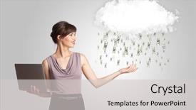  Presentation with rain - Amazing PPT layouts having white cloud and money backdrop and a light gray colored foreground