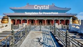  Presentation with forbidden city - Slide set enhanced with heavenly purity imperial palace forbidden background and a teal colored foreground