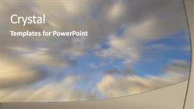  Presentation with zoom - Presentation design consisting of heavenly symbolic zoom blurred abstract of clouds background and a gray colored foreground