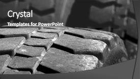  Presentation with tires - Presentation enhanced with heavey equipment tires with worn background and a dark gray colored foreground