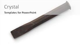  Presentation with chisel - Colorful slides enhanced with heavily-used-stone-chisel backdrop and a white colored foreground