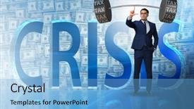  Presentation with taxes - Audience pleasing PPT theme consisting of heavy burden of tax backdrop and a light blue colored foreground