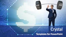  Presentation with taxes - Slides having heavy burden of tax background and a ocean colored foreground