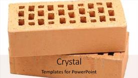  Presentation with white bricks - Amazing presentation having heavy ceramic - new bricks isolated on white backdrop and a  colored foreground