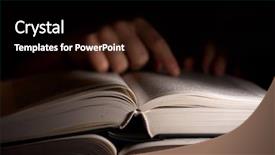  Presentation with data - Audience pleasing slides consisting of heavy data - studying from thick books backdrop and a black colored foreground