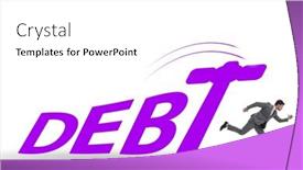  Presentation with concept - PPT theme having heavy-debt-concept-with-businessman background and a white colored foreground