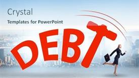  Presentation with concept - Theme enhanced with heavy-debt-concept-with-businessman background and a  colored foreground