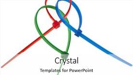  Presentation with bright colorful candy isolated - PPT theme consisting of heavy duty - colorful zip cable ties isolated background and a white colored foreground