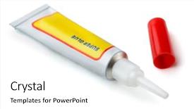  Presentation with glue - Beautiful slides featuring heavy duty - metal tube of instant super backdrop and a white colored foreground