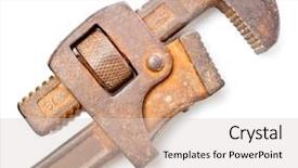  Presentation with monkey - Beautiful theme featuring heavy duty - rusty old monkey wrench used backdrop and a lemonade colored foreground