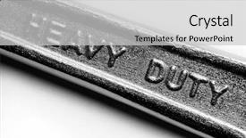  Presentation with heavy metal - Audience pleasing presentation consisting of heavy duty lettering on metal backdrop and a light gray colored foreground
