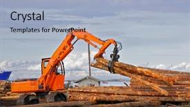  Presentation with ship - Colorful slide deck enhanced with heavy duty orange claw backdrop and a light blue colored foreground