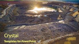  Presentation with heavy industry - PPT layouts with heavy industry from above industrial background and a tawny brown colored foreground