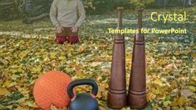  Presentation with persian - PPT layouts featuring heavy-iron-kettlebell-slam-ball background and a tawny brown colored foreground