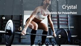  Presentation with athlete - Cool new presentation with heavy lifting - female athlete backdrop and a gray colored foreground