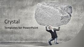  Presentation with strong - Theme featuring heavy lifting - he is strong enough background and a  colored foreground