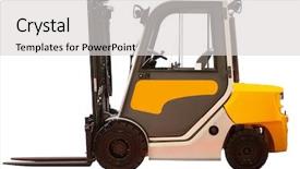  Presentation with microwave imaging image of modern - Slide set featuring heavy lifting - image of loader background and a light gray colored foreground