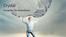  Presentation with strong - Amazing presentation having heavy lifting - young strong man holding huge backdrop and a light gray colored foreground