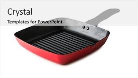  Presentation with frames isolated on white brown - PPT layouts consisting of heavy lunch - grill pan isolated on white background and a white colored foreground