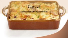  Presentation with potato - Slides enhanced with heavy lunch - potato gratin gratin dauphinois french background and a yellow colored foreground