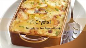  Presentation with potato - Colorful slides enhanced with heavy lunch - potato gratin gratin dauphinois french backdrop and a yellow colored foreground