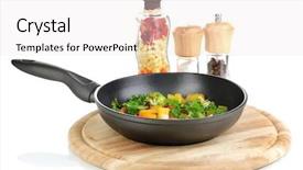  Presentation with spices - PPT layouts featuring heavy lunch - sliced fresh vegetables in pan background and a white colored foreground