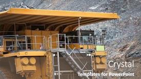  Presentation with machinery - Presentation with heavy-machinery-moving-the-kimberlite background and a violet colored foreground