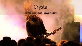  Presentation with heavy metal - Cool new presentation theme with heavy metal - guitar player in action backdrop and a coral colored foreground