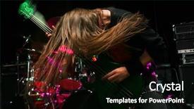  Presentation with heavy metal - Presentation design enhanced with heavy metal - guitarist in action background and a black colored foreground